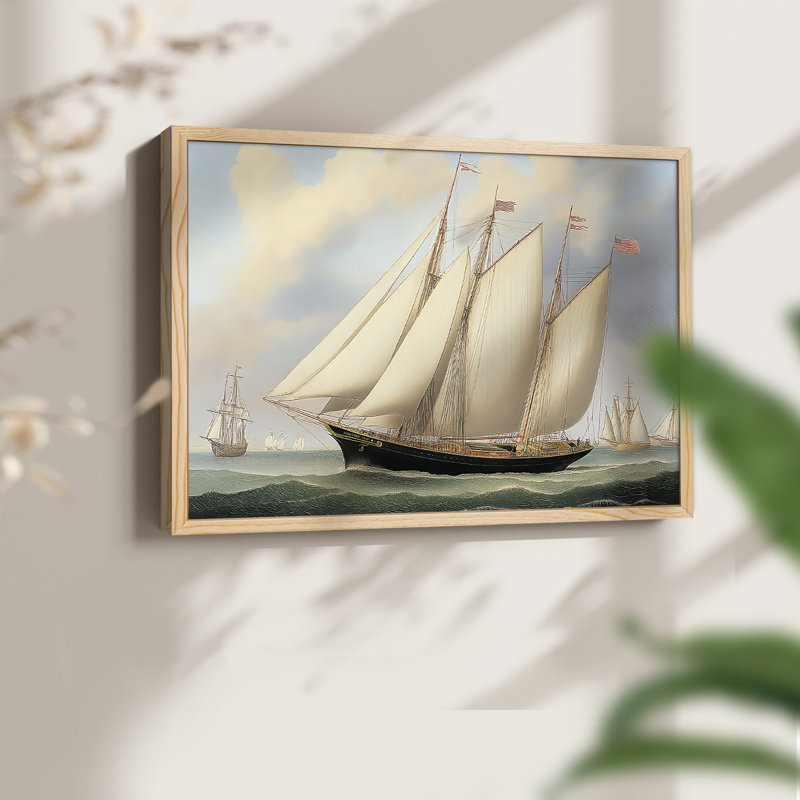 Breakwater Bay Nautical Series-CXX -Framed Print - Restickable